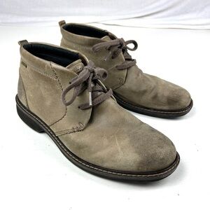 ECCO Gore-Tex Chukka Boots Mens 10 EU 44 Nubuck Waterproof Casual Tan